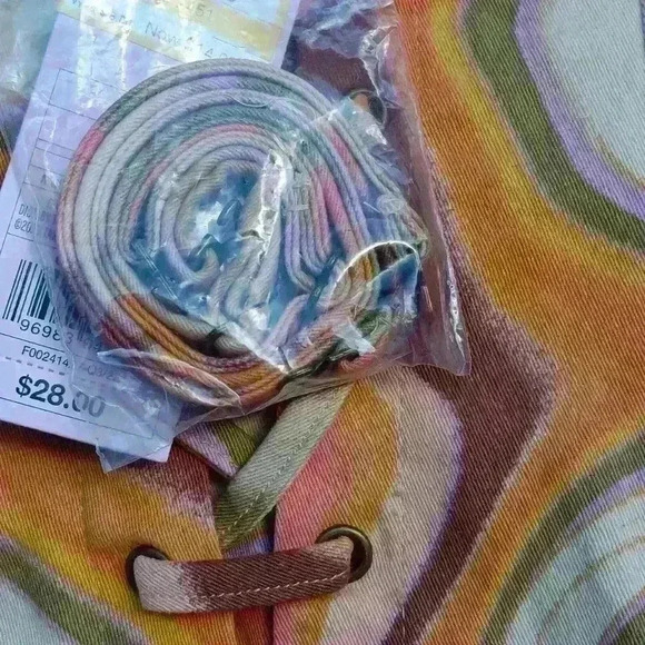 Womens XXS mini dress Wild fable NWT party boho artsy watercolor convertible str - Picture 5 of 6